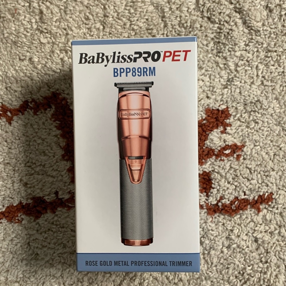 NWT- BaBylissPRO Pet- BPP89RM- Rose Gold Metal Professional Trimmer